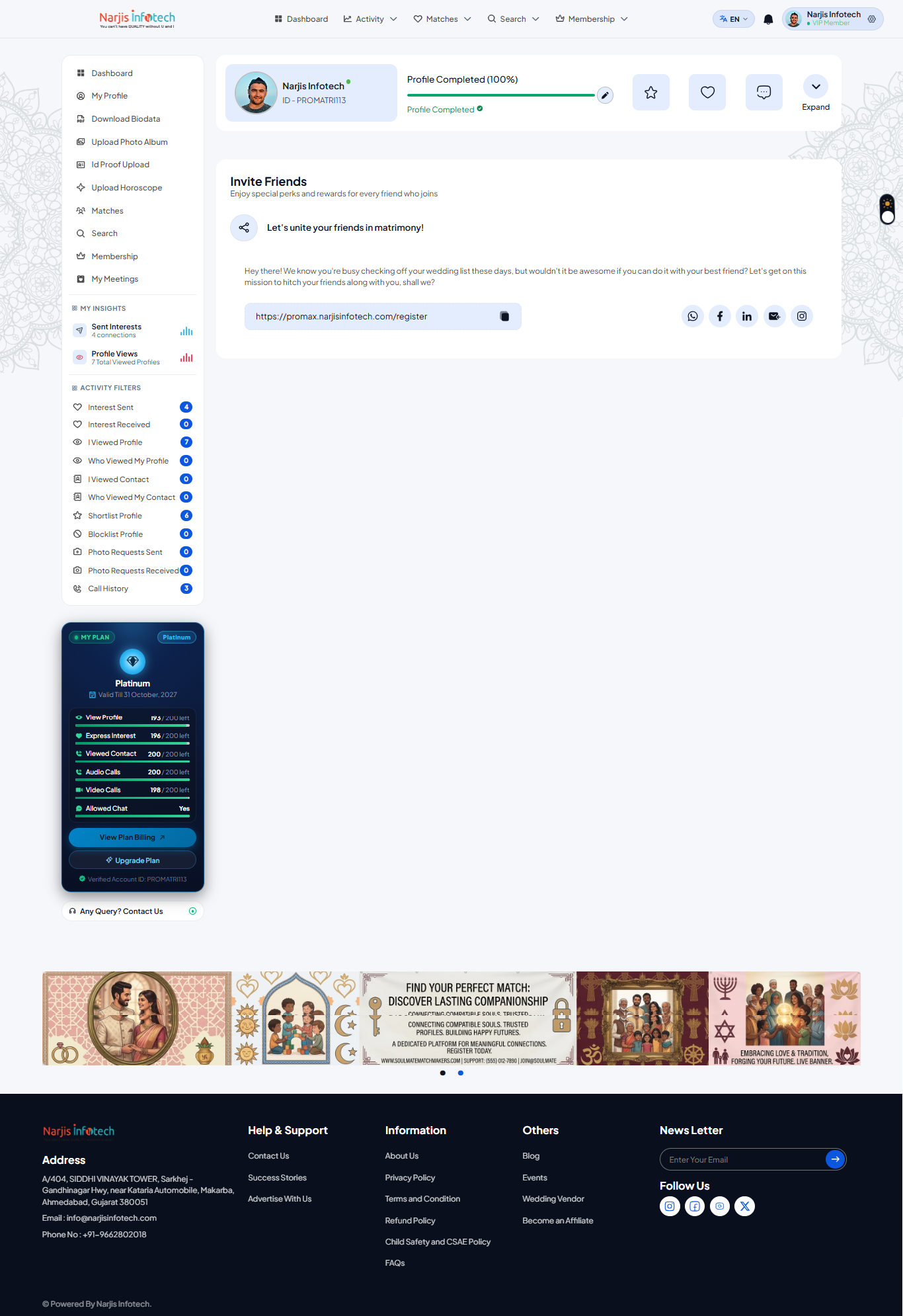 Invite Friends – screen