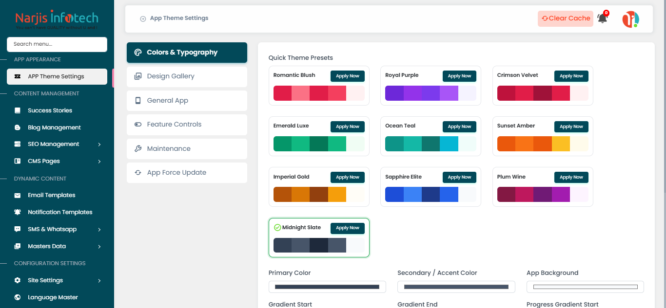 Colors & Typography – screen